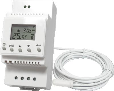 China HVAC Room Control Din Rail LCD Display Electronic Programmable Thermostat VD032 VD032 for sale