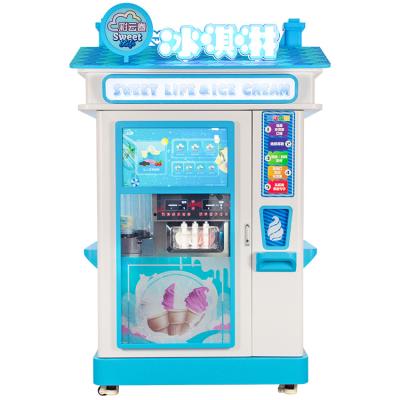 China SDK Support customized 24-hour self-service automatic smart yogurt ice cream machine touch screen soft ice cream vending machine for sale