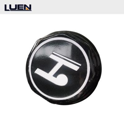 China Used Luen Trailer Truck Fixed Logo Trailer Cover Hub Stainless Steel Hub Cap For Sale for sale