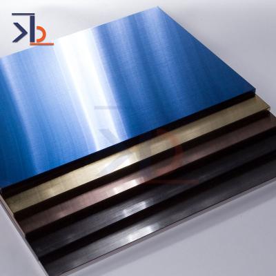 China Luxury Ornamental Stainless Steel Sheet SS Electroplate Thickness Brushed Stainless Steel Sheet Cut To Size 202 304 316 430 Satin Stainless Steel Sheets for sale