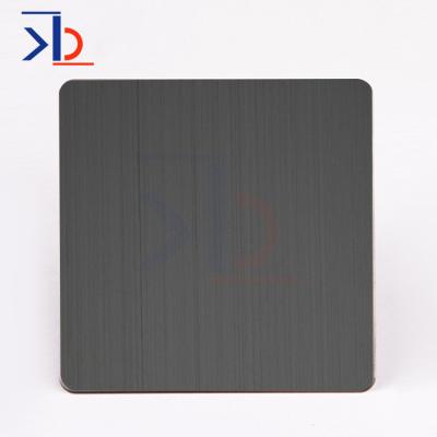 China Luxury Ornamental Stainless Steel Sheet 1mm Stainless Cold Rolled Flat Super Black Brushed Titanium Hairline Coated Stainless Steel Sheet for sale