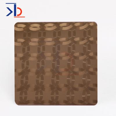 China Decoration Rose Gold Colored Stainless Steel Laser Stainless Steel Sheet 201 Custom Decorative SS 304 316 430 Pattern Plate Sheet for sale