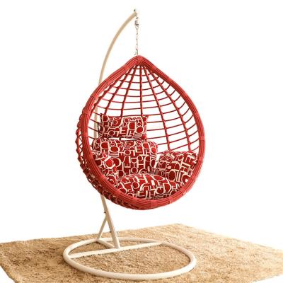 China Indoor / Outdoor Rattan Casual Egg Furniture Modern Hanging Chair With Stand for sale