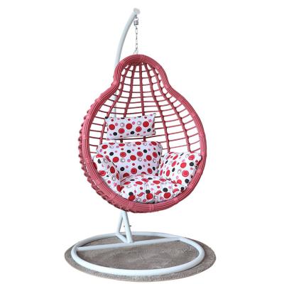 China Modern Casual Wicker Outdoor Garden Rattan Hanging Chair Egg Chair With Stand for sale