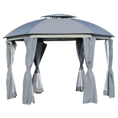 China Patio\Garden Duct Screen Gazebo\Outdoor Deluxe Patio Garden Gazebo Double With Mosquito Netting for sale