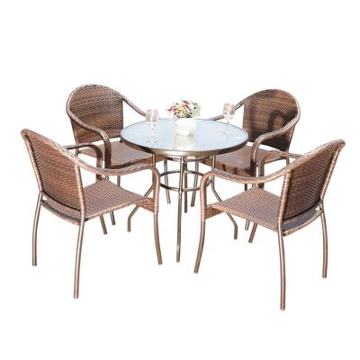 China Leisure Style Garden Furniture Fashion Rattan Patio Set Solid Outdoor Table And Chair for sale