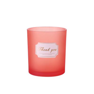 China Daily Life Home Factory Classic Sale 8oz 10oz 12oz 15oz Frosted Glass Candle Jar With Customized Logo And Lid for sale