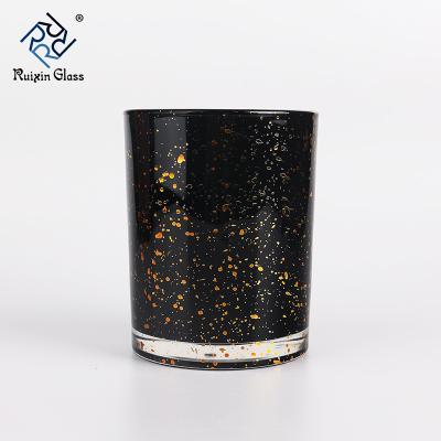 China Wholesale high quality colorful glass candle jar home decoration, black glass candles, black candle jar for sale