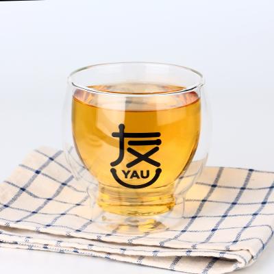 China Viable Wholesale Handmade 300ml Double Wall Mugs Tea Coffee Glass Beer Mug for sale