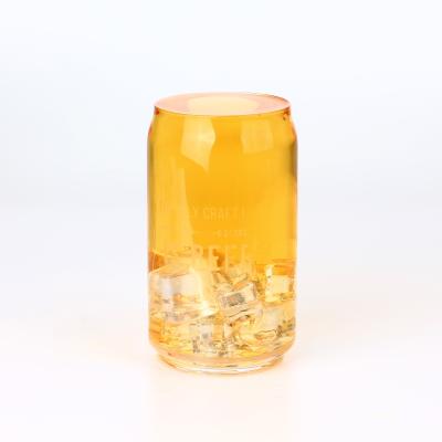 China Beer Ruixin Glassware 16oz Drinking High Heat Resistance Logo Custom Craft Beer Glass Bolrosilicate Handmade Blowing Can for sale