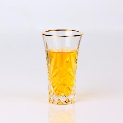 China New custom made 2oz classic/postmodern high quality glass shot glasses for promotion for sale