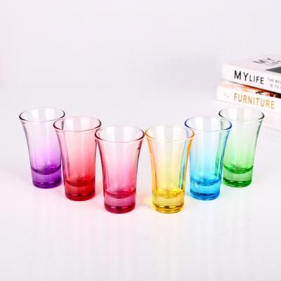 China New Classic/Postmodern Wholesale High Quality 6 Piece 2oz Sublimation Shot Glass Set With Gradient Color for sale