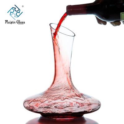 China Hot Sale Crystal Wine Decanter 750ml 1200ml Glass Decanter With Hole Wholesale for sale