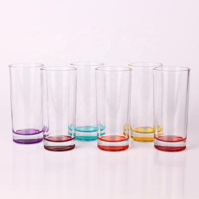 China Modern Classic Premium Quality Glass Set 6 Pcs Glass Drinking Cup Ball Cup High Colored Glasses for sale