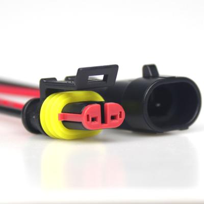 China ABS general 2 pin automotive temperature sensor male and female plug dj7021-1.5-21 automobile sealed waterproof hidden cable and connector for sale