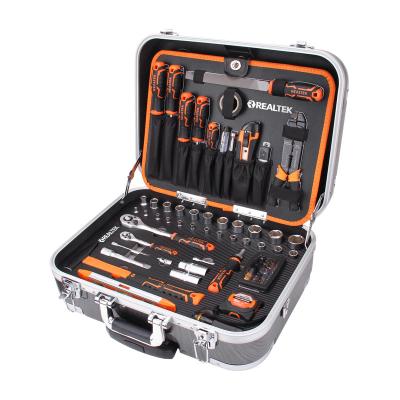 China Multifunctional Realtek Socket Set Tool Kit Hand Tools In Aluminum Alloy Trolley Case Convenient Storage for sale