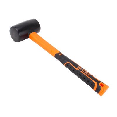 China Mallet Soft Black Head TPR Rubber Grip Hammer Realtek Durable Full Customization for sale