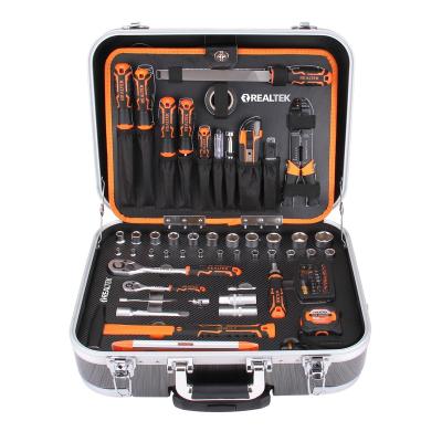 China Hot Selling Realtek Combination 123pcs Hand Tools Convenient Storage In Aluminum Case Home Tools for sale