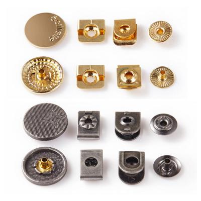 China NIUNIU OEM Viable Wholesale Custom Brass Metal Trouser Hook And Eye Snap Buttons For Garment for sale