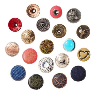 China Metal Viable Brass Button Custom Jeans Buttons Free Sample Factory Logo Brass Metal Gold Silver Custom Leg Jeans Buttons For Jeans for sale