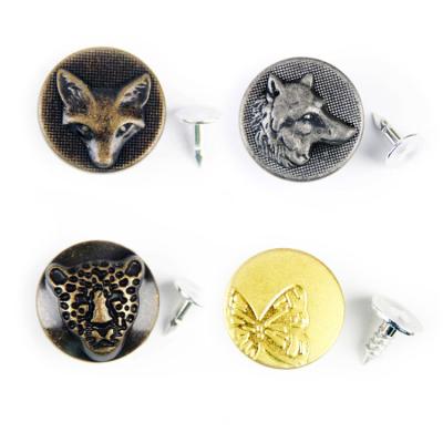 China NIUNIU Sustainable Wholesale Custom Design Fancy Animal Shape Buttons Metal Animal Buttons for sale