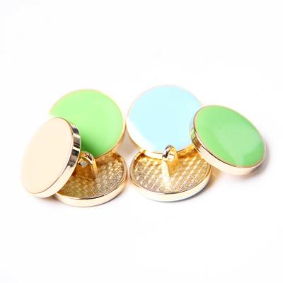 China HOT SALE Fancy Custom Flat Epoxy Alloy Metal Leg Button Viable Ladies Buttons For Woman Clothing for sale