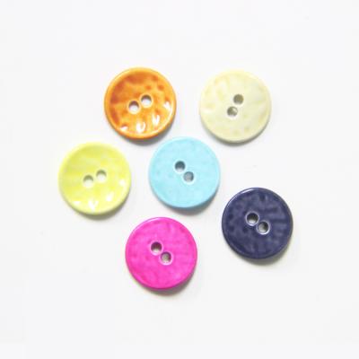 China Sustainable New Design Fashion Custom Alloy 2 Hole Ceramic Covered Sewing Buttons For Clothing for sale