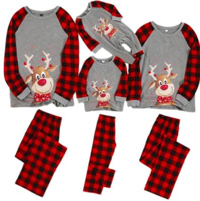 China Cheapest Price Milk Cotton Family Christmas Pajamas Adult Parents And Children QUICK DRY Sleepwear for sale