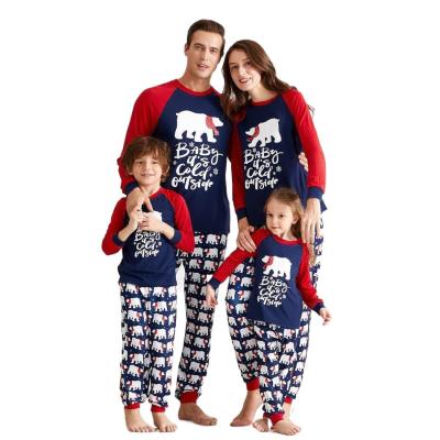 China 2021 New Design Family Christmas Pajamas Adult Parents and Children and Pet QUICK DRY Two Piece Sleepwear for sale