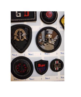 China Custom 3D Metal Sew On Patch Embroidery Iron On Patch For Clothes Garment Jacket Bags for sale