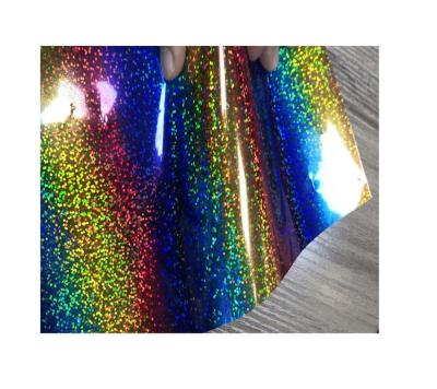 China Iron On Clothing Rainbow Laser Hologram Cutting Film Heat Transfer Reflective Label Can Make Thin Label for sale