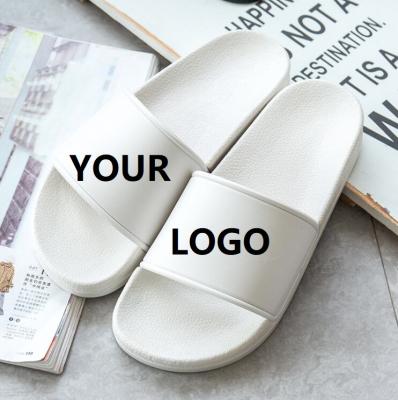 China Wholesale Custom Anti-slippery Logo White Men Slide Sandal Slipper, Black Beach Slide Sandal for sale