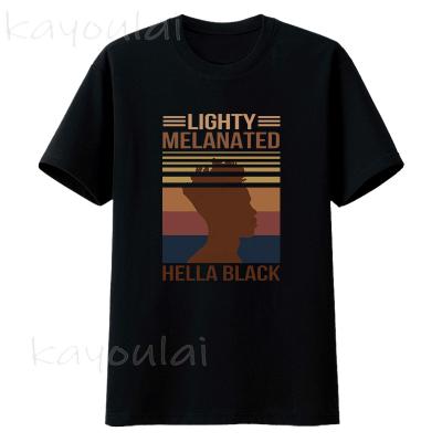 China Anti-pilling 2020 New Arrivals Wholesale Black King T Shirt Men's Melanin T-Shirt Vintage Black Lives Matter Tops for sale