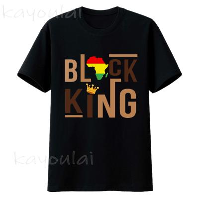 China Black King T Shirt Men Vintage Graphic Anti-Pilling Pings History Mens Black Shirt for sale