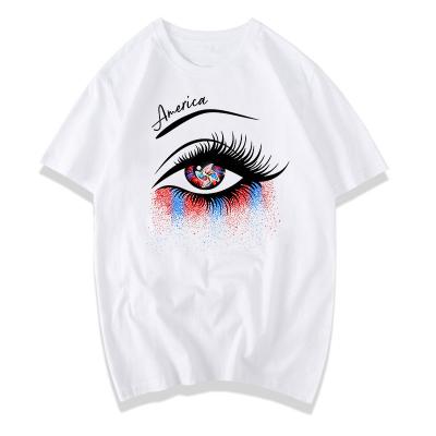 China New Arrival QUICK DRY T Shirts For Women 100% Cotton You're Apple Of My Eye Patriot Graphic Tee for sale