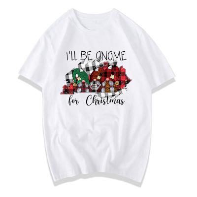 China QUICK DRY Top Selling I'll Be Gnome For Women Christmas Shirt Short Sleeve White T-Shirt Shirts For Woman for sale