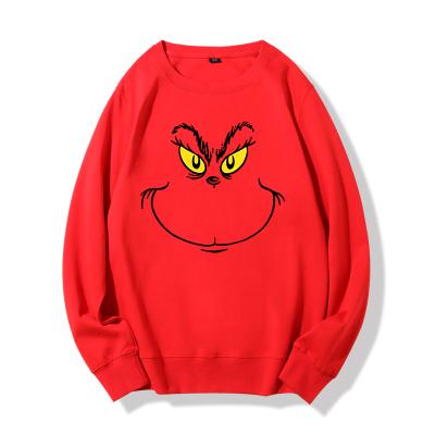 China 2020 Funny Christmas Anti-wrinkle Women's Sweatshirt How To Fly Cute Christmas Face Print Hoodie for sale