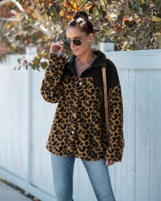 China New Styles Women Breathable Loose Clothing Ladies Long Sleeve Coat Printed Leopard Brown for sale