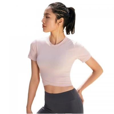 China Breathable Sport Summer Full Length Women Yoga Tops Plain Top Dyed for sale