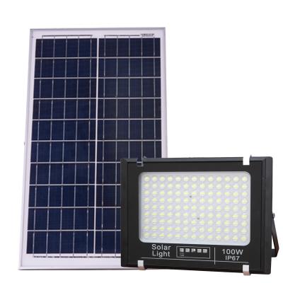 China ROAD High Lumen 60w 100W 200W 300W Remote Control Indoor Outdoor Waterproof Solar Flood Light for sale