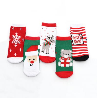 China Anti-Fault Sale Cartoon Pattern Baby Socks Christmas Theme Snowflake Elk Children Socks New Autumn Warm Winter for sale