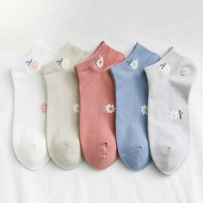 China Breathable Flower Pattern Socks Multi Color Socks Cheap for sale