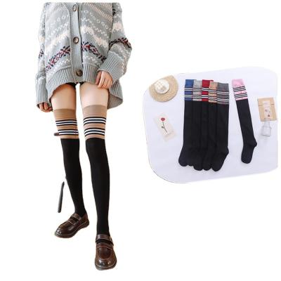 China Wholesale Women's Sports Stockings Funny Simple Color Over The Knee Socks Winter Thick Warm Women High Knee Socks for sale