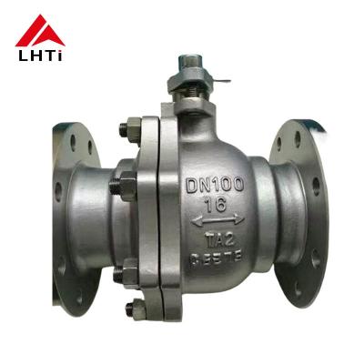 China Gr 2 ASME B16.34 Titanium Ball Valve Flange Forged Titanium Ball Corrosion Resistant 6 Inch Ball Valve for sale