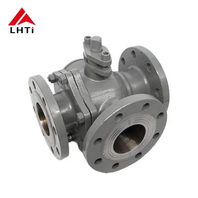 China ASME B16.34 Three Way Ball Valve TA2 Titanium Ball Valve Corrosion Resistant 6 Inch Ball Valve for sale