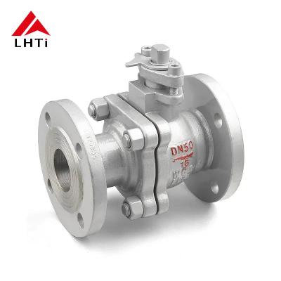 China Flanged Ends 2-Inch Titanium Ball Valve for Oil and Gas Industry ANSI Class 150 Class 300 – Actuator Operation Gr1 Gr2 Gr3 for sale