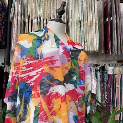 China Hot Sale 95gsm Poly Span Power Mesh Women's Others Unique Design In Digital Print For Dress for sale