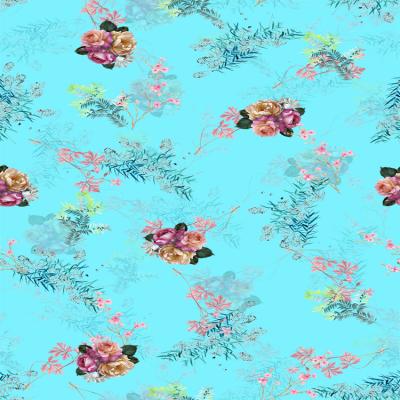 China Other Digital Printed Fabric High Quality Durable 125gsm Bubble Satin Soft 100% Polyester For Women Wear for sale