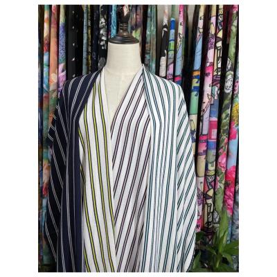 China Other Hot Sale Comfortable Two Way Stretch Woven Bubble In Colorful Stripe Pattern For Shirts for sale