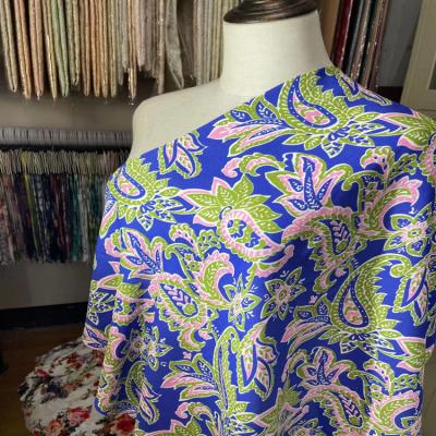 China Wholesale Other Design 75d 120gsm Polyester100% Paisley Chiffon Dobby Ggt In Digital Prined Fabric For Women's Dress for sale